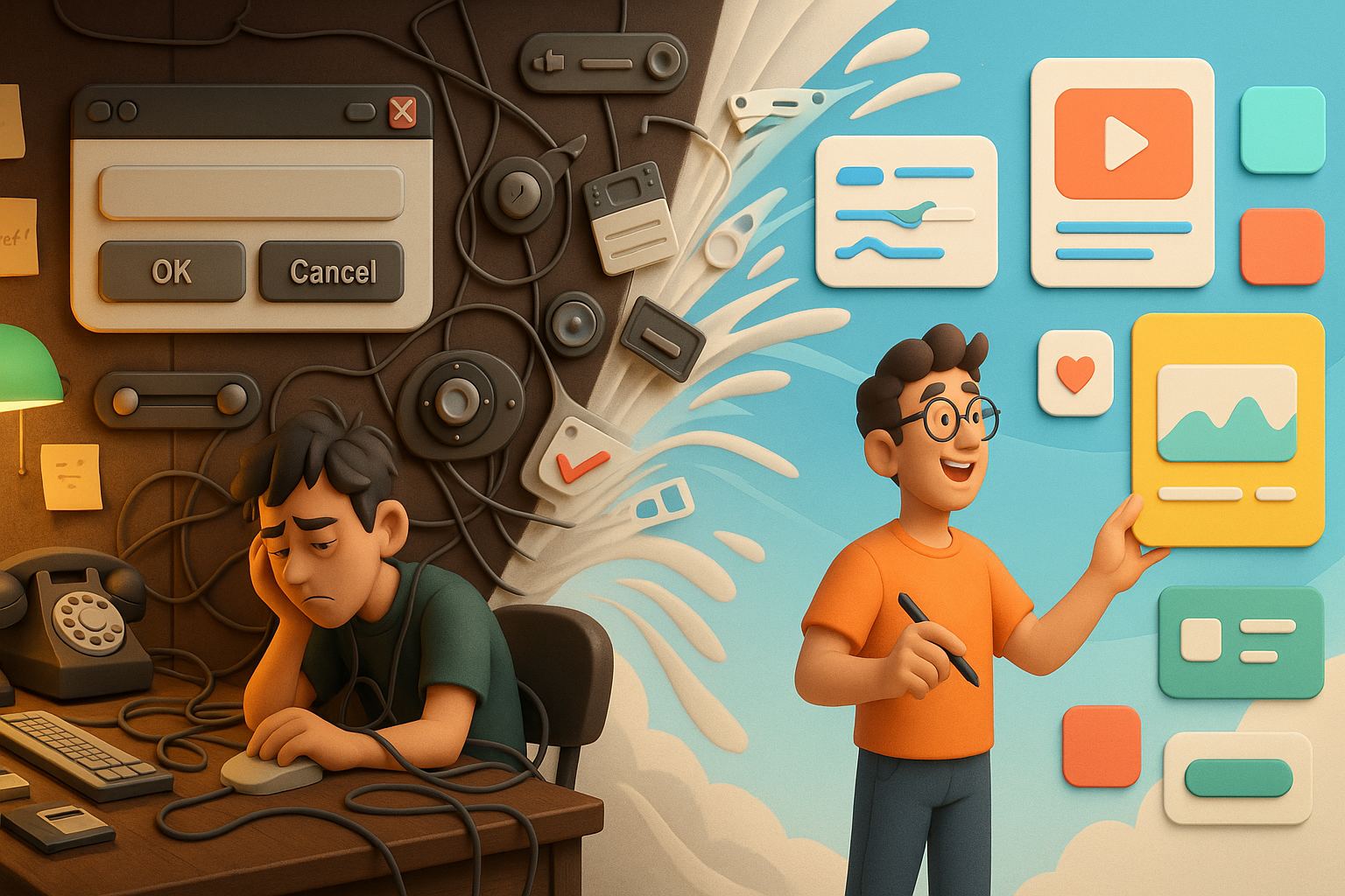 I Gave Up Skeuomorphism and Found Joy in Flat Design